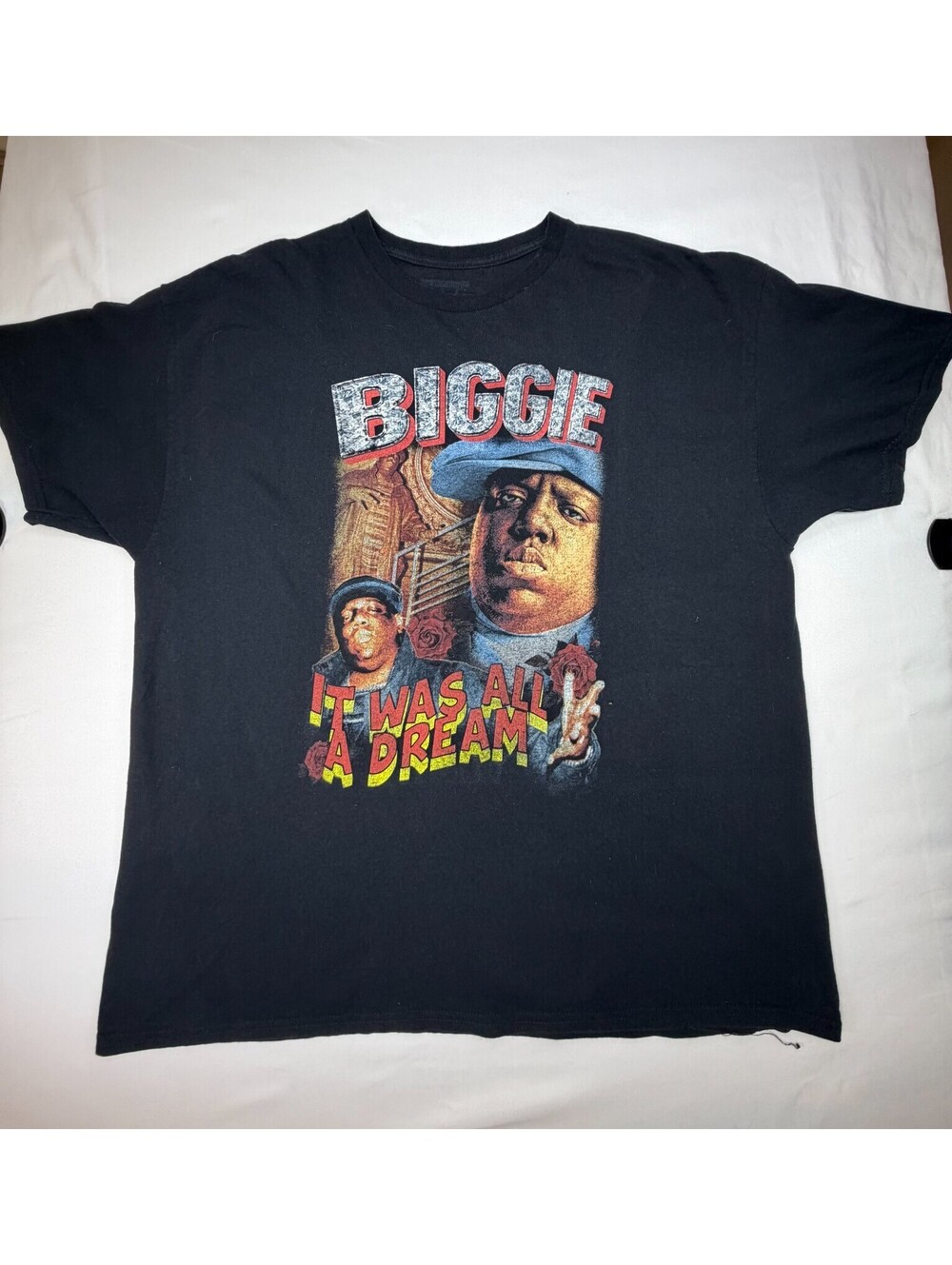 The Notorius B.I.G Men's T-Shirt Short Sleeve Biggie Smalls Size 2X Black